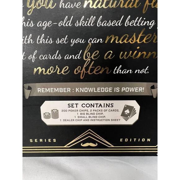 NEW The Art of Poker Original Gentleman's Series Poker Set In Package! - Picture 2 of 5